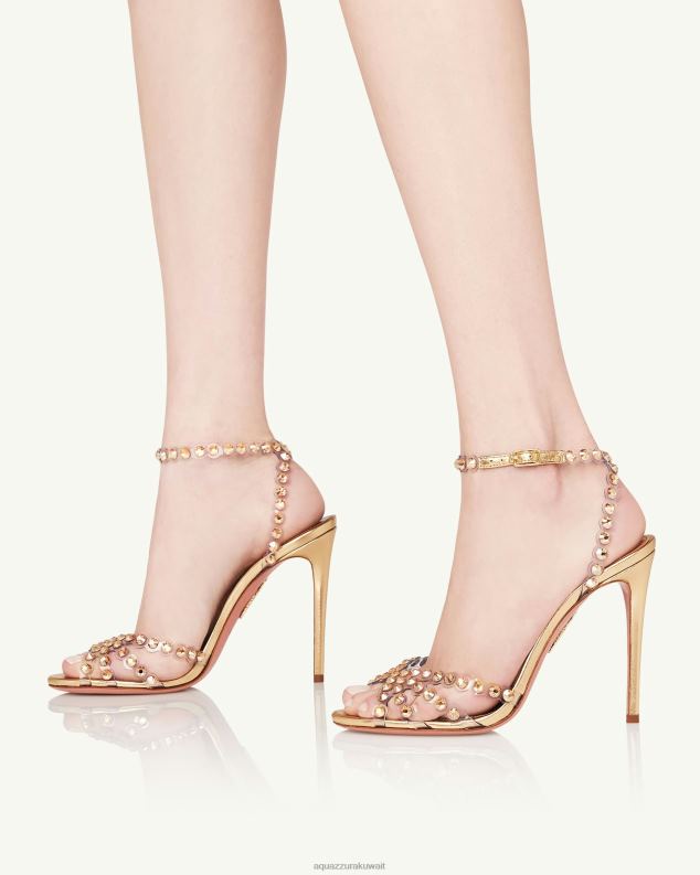 Aquazzura صندل تيكيلا بليكسي 105 ذهب HNZRT106