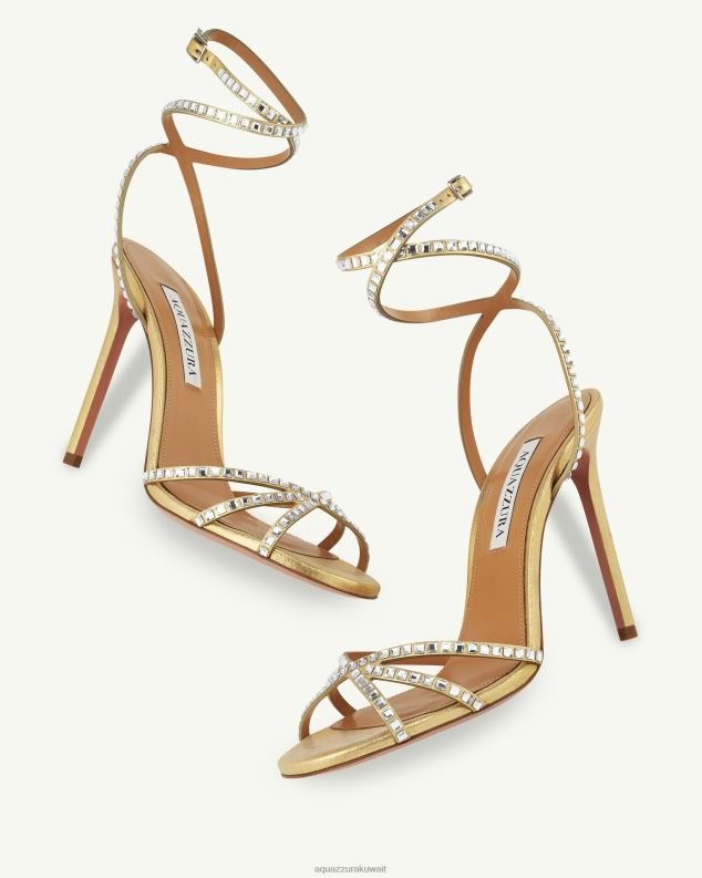 Aquazzura صندل الرقصة الأخيرة 105 ذهب HNZRT114