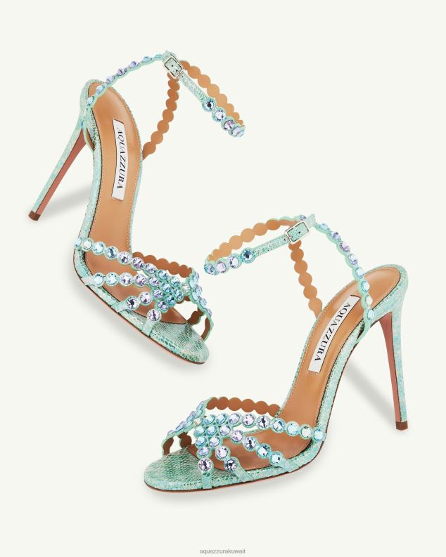 Aquazzura صندل التكيلا 105 أزرق HNZRT11