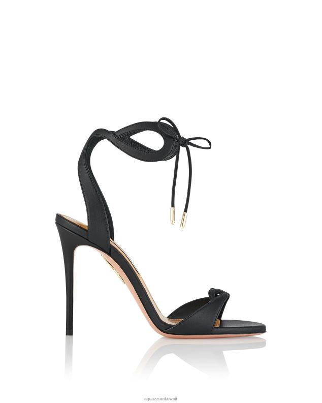 Aquazzura صندل تيسا 105 أسود HNZRT120