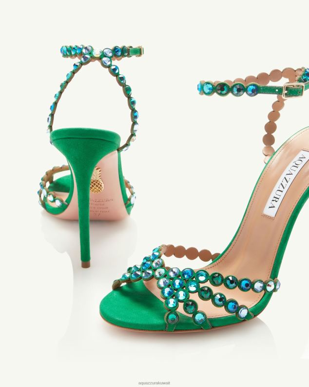 Aquazzura صندل التكيلا 105 أخضر HNZRT123