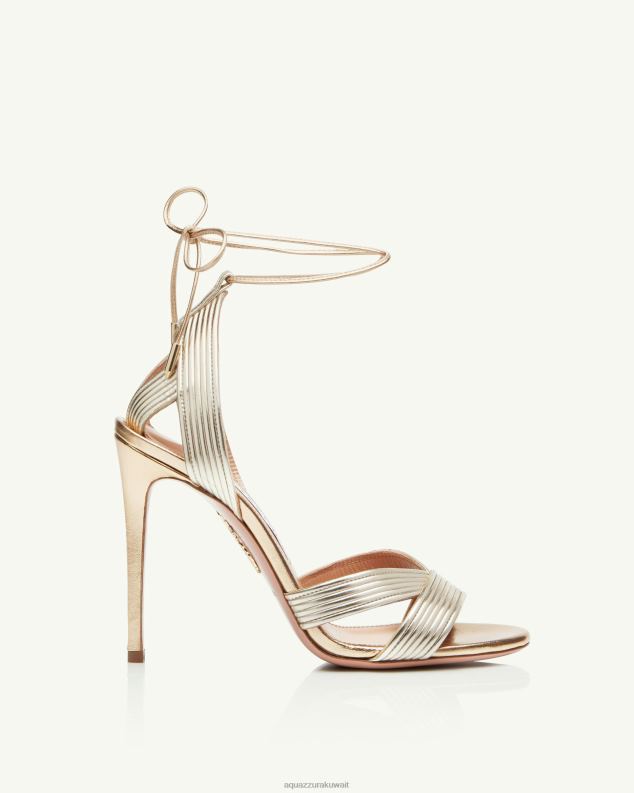 Aquazzura آري صندل 105 ذهب HNZRT129