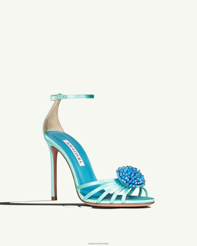 Aquazzura صندل شقائق النعمان 105 أزرق HNZRT13