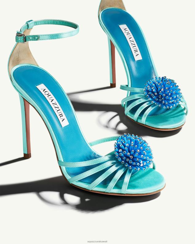 Aquazzura صندل شقائق النعمان 105 أزرق HNZRT13