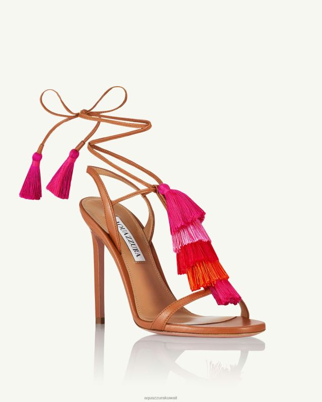 Aquazzura صندل كابري شرابة 105 بني HNZRT141