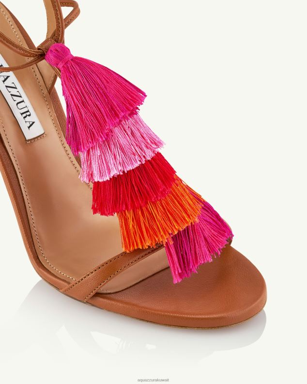 Aquazzura صندل كابري شرابة 105 بني HNZRT141