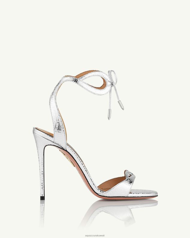 Aquazzura صندل تيسا 105 فضة HNZRT148