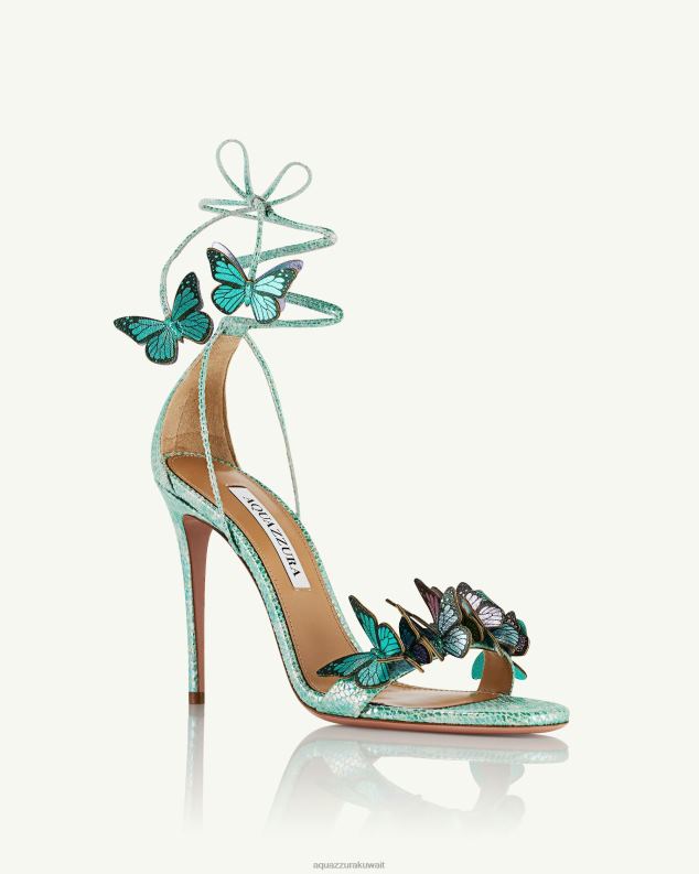 Aquazzura صندل بابيلون 105 أزرق HNZRT15