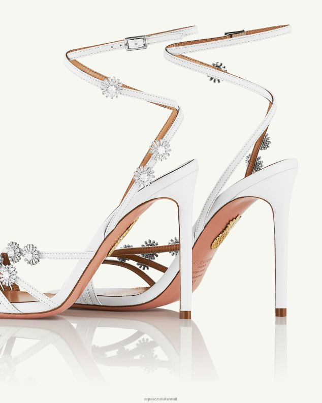 Aquazzura صندل ليلة مليئة بالنجوم 105 أبيض HNZRT150