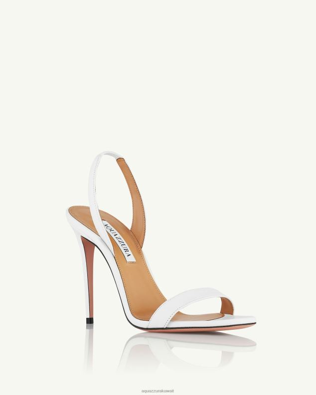 Aquazzura صندل عاري جدا 105 أبيض HNZRT157