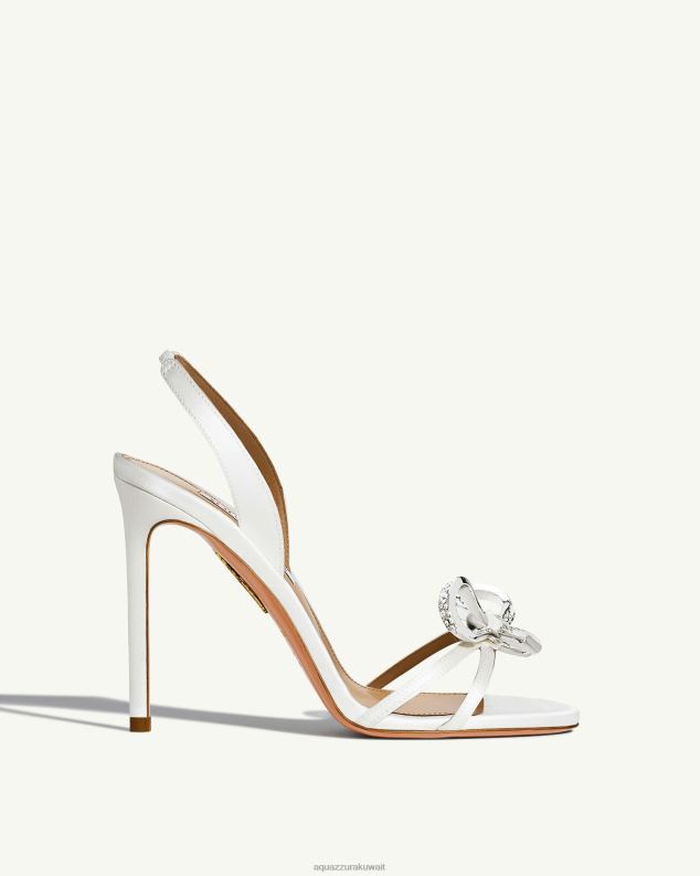 Aquazzura صندل فاتنة 105 أبيض HNZRT161