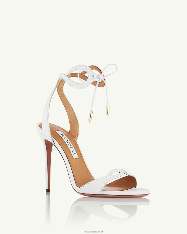 Aquazzura صندل تيسا 105 أبيض HNZRT18