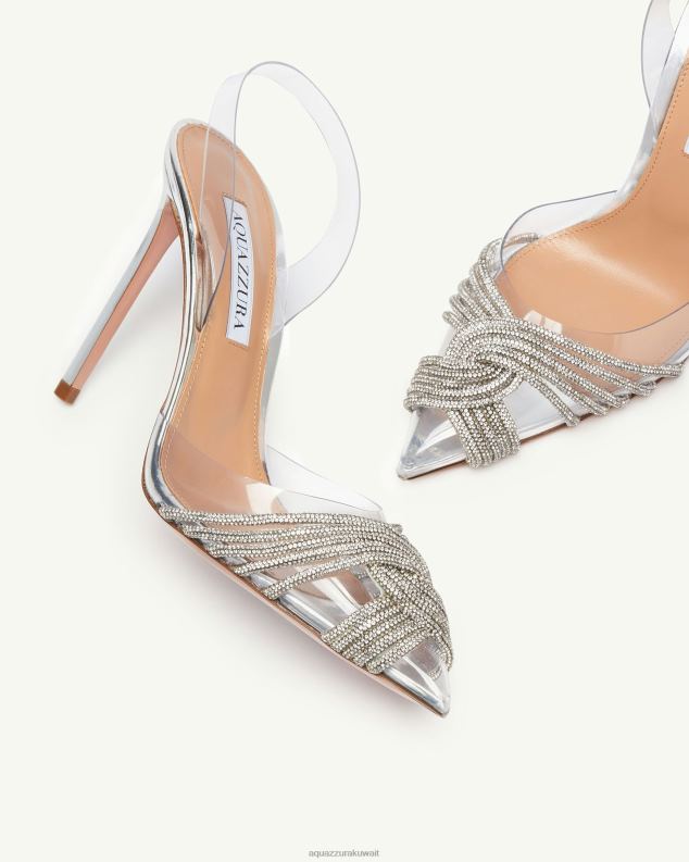 Aquazzura غاتسبي بليكسي حبال 105 فضة HNZRT182