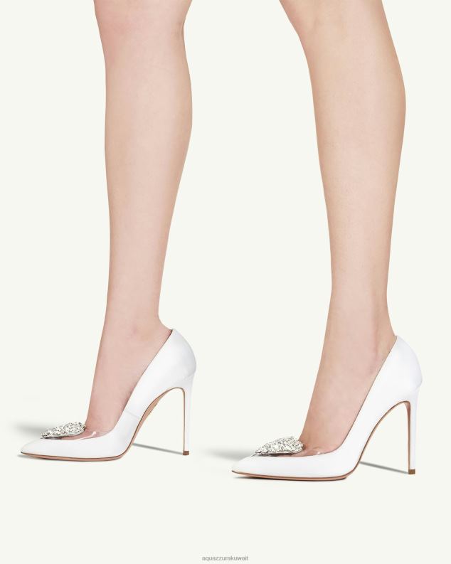 Aquazzura أحبني مضخة 105 أبيض HNZRT183