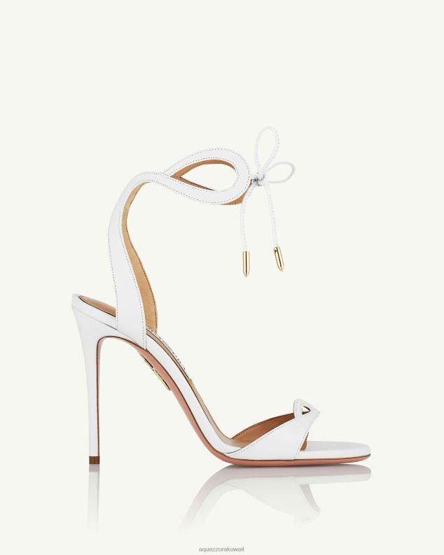 Aquazzura صندل تيسا 105 أبيض HNZRT18