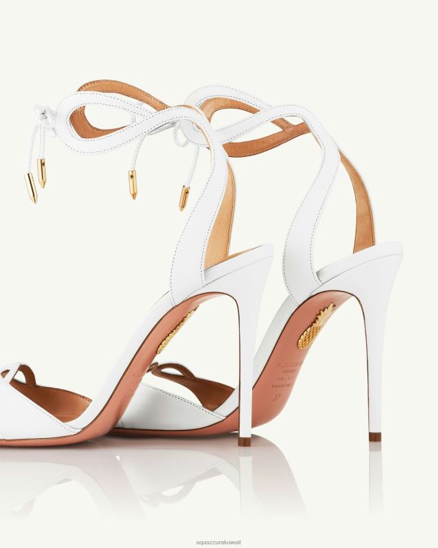 Aquazzura صندل تيسا 105 أبيض HNZRT18