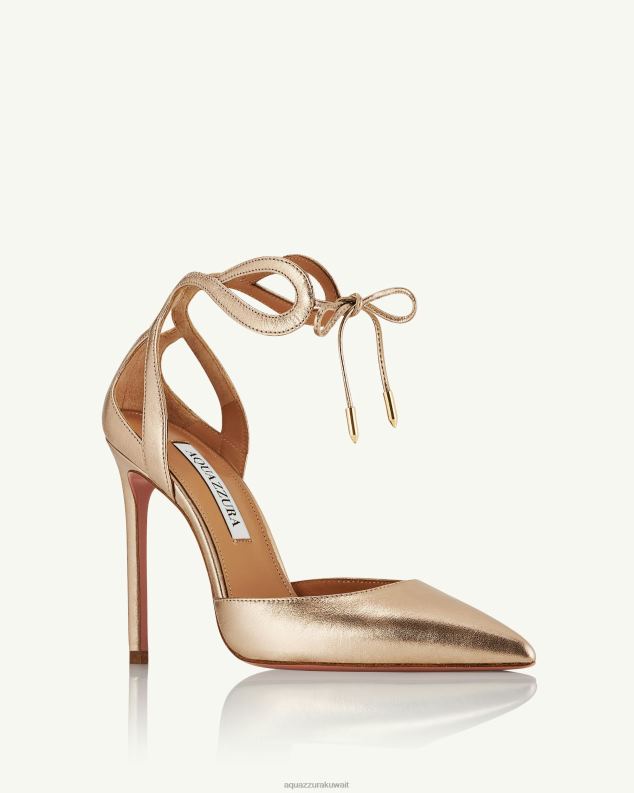 Aquazzura مضخة تيسا 105 ذهب HNZRT197