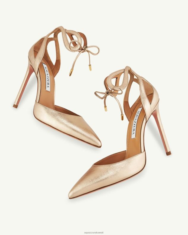 Aquazzura مضخة تيسا 105 ذهب HNZRT197