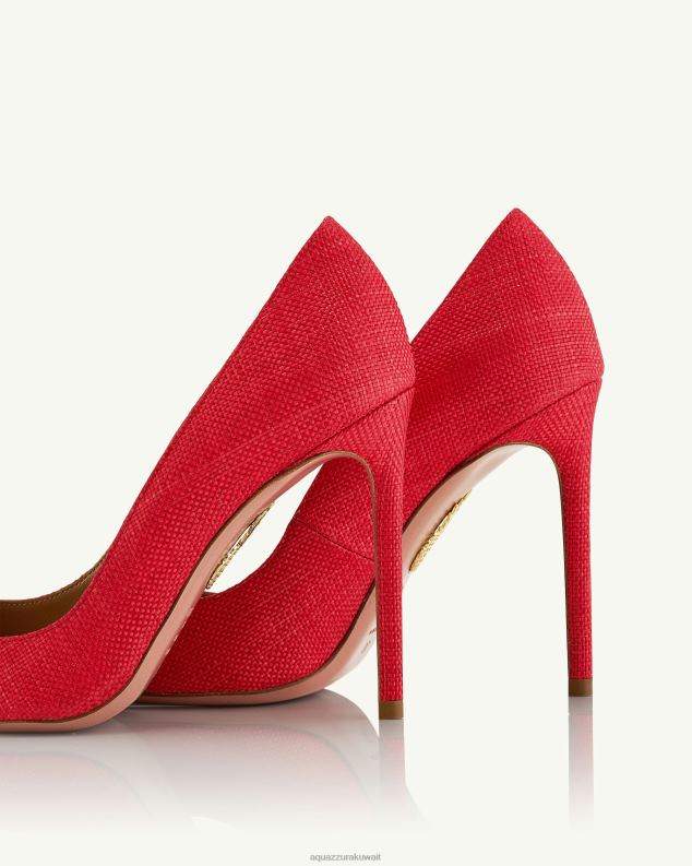 Aquazzura مضخة نقية 105 أحمر HNZRT204