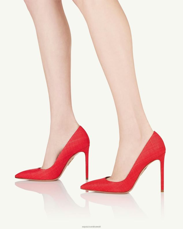 Aquazzura مضخة نقية 105 أحمر HNZRT204