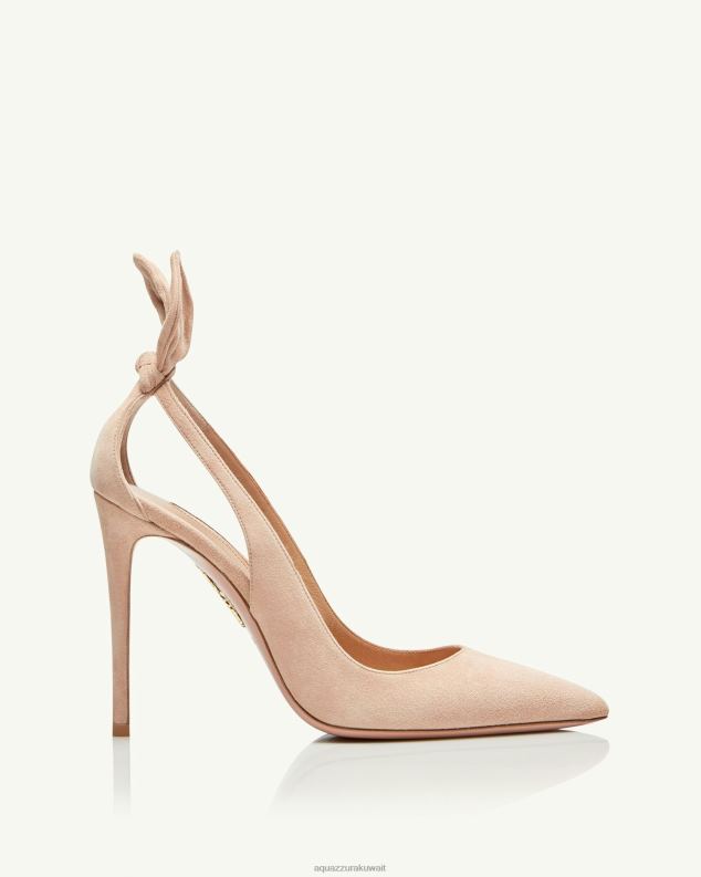 Aquazzura مضخة ربطة عنق 105 اللون البيج HNZRT215