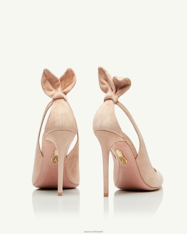 Aquazzura مضخة ربطة عنق 105 اللون البيج HNZRT215