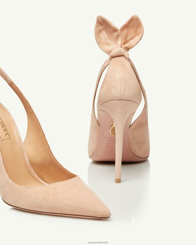 Aquazzura مضخة ربطة عنق 105 اللون البيج HNZRT215