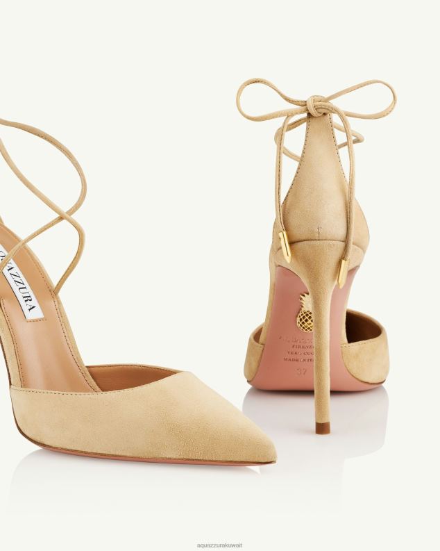 Aquazzura مضخة الكرز 105 اللون البيج HNZRT217