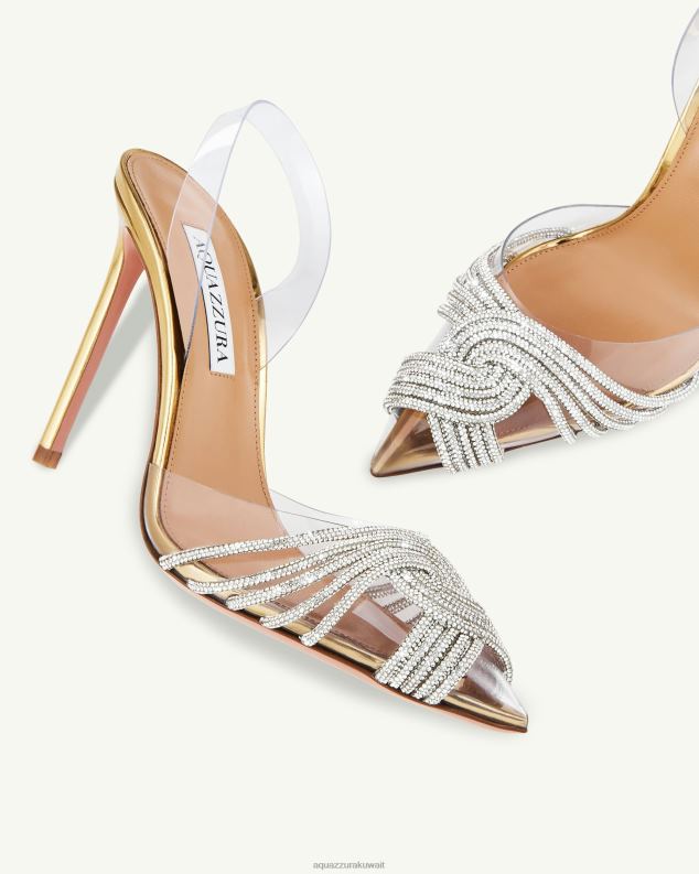 Aquazzura غاتسبي بليكسي حبال 105 ذهب HNZRT220