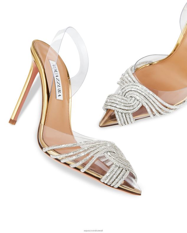 Aquazzura غاتسبي بليكسي حبال 105 ذهب HNZRT220