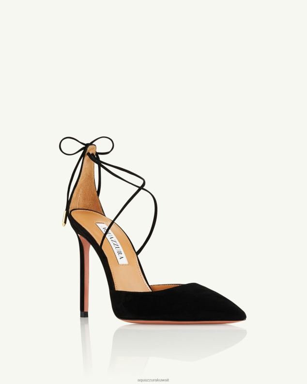 Aquazzura مضخة الكرز 105 أسود HNZRT223