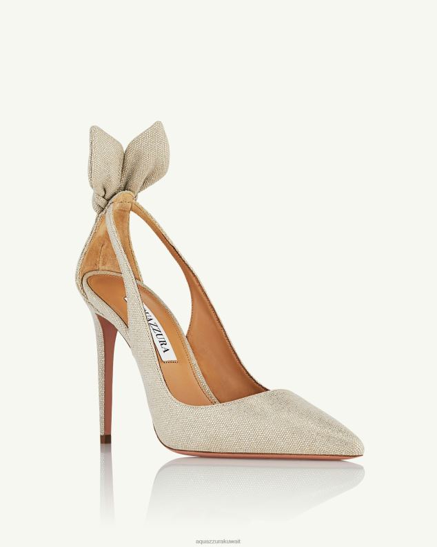 Aquazzura مضخة ربطة عنق 105 فضة HNZRT230