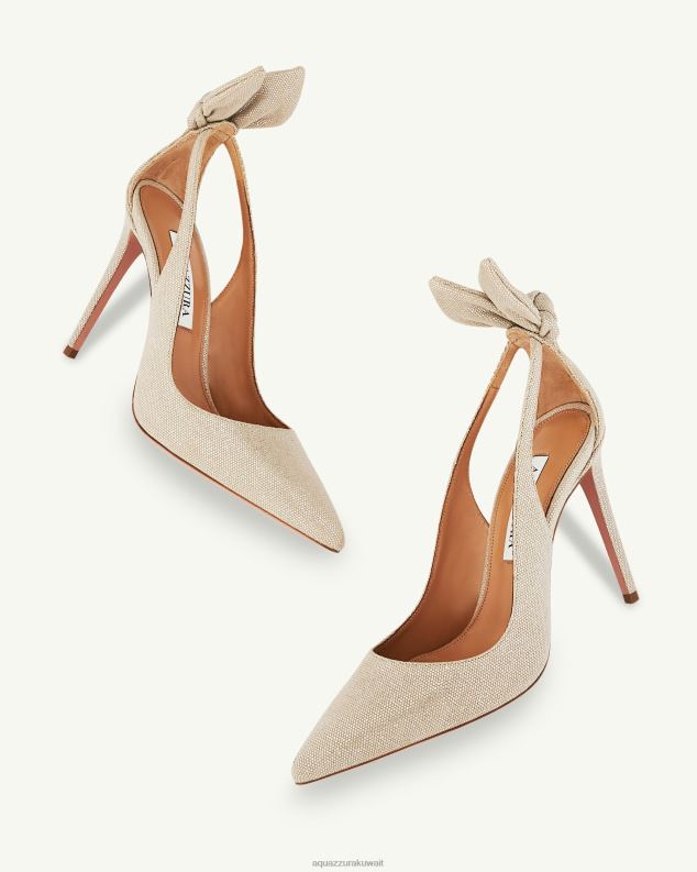 Aquazzura مضخة ربطة عنق 105 فضة HNZRT230