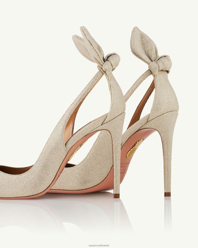 Aquazzura مضخة ربطة عنق 105 فضة HNZRT230