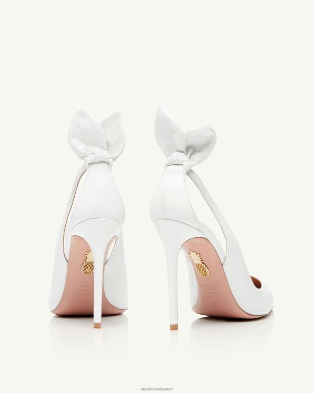 Aquazzura مضخة ربطة عنق 105 أبيض HNZRT234