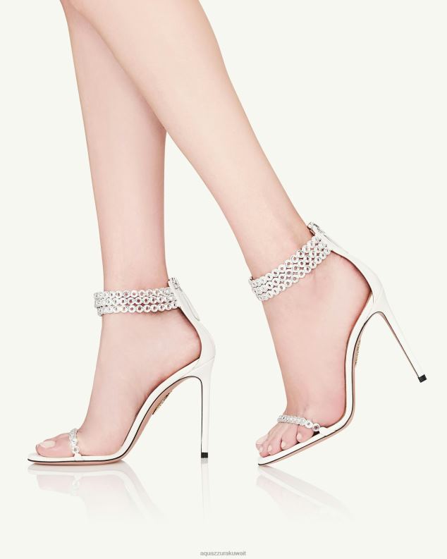 Aquazzura صندل كريستال إلى الأبد 105 أبيض HNZRT31