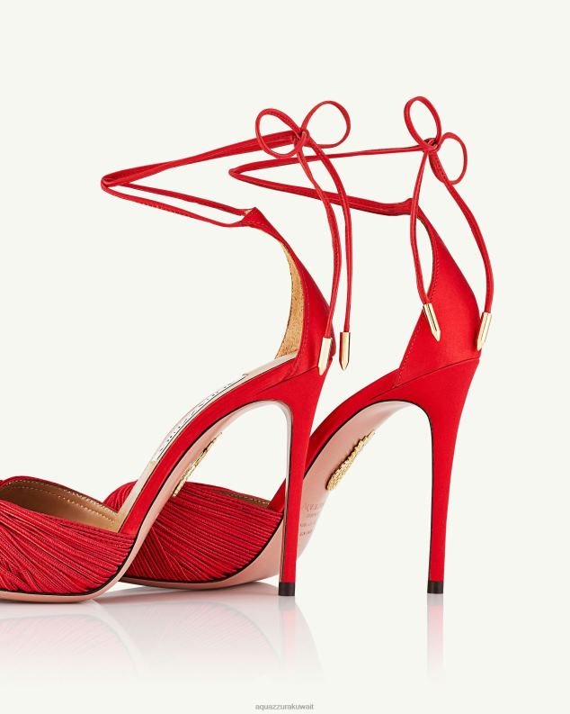 Aquazzura صندل بيليني بيوتي 105 أحمر HNZRT32