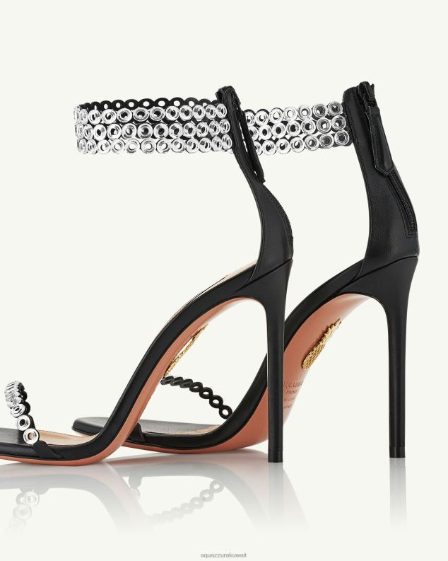 Aquazzura صندل كريستال إلى الأبد 105 أسود HNZRT33