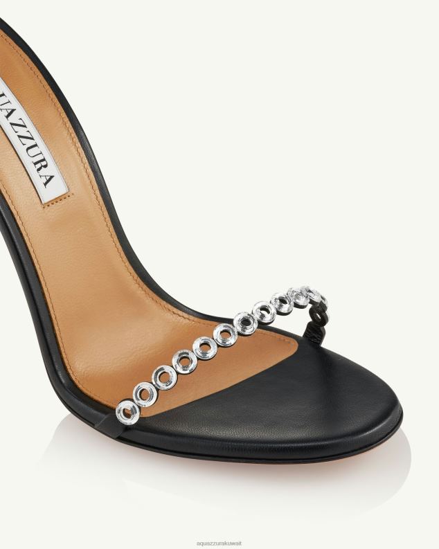 Aquazzura صندل كريستال إلى الأبد 105 أسود HNZRT33