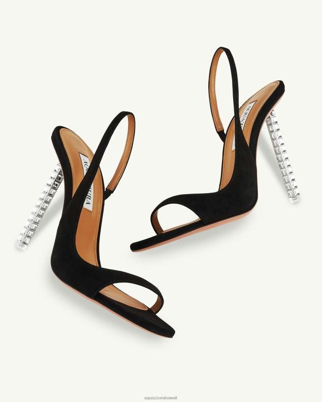 Aquazzura حبال روك شيك 105 أسود HNZRT37