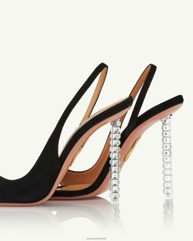 Aquazzura حبال روك شيك 105 أسود HNZRT37