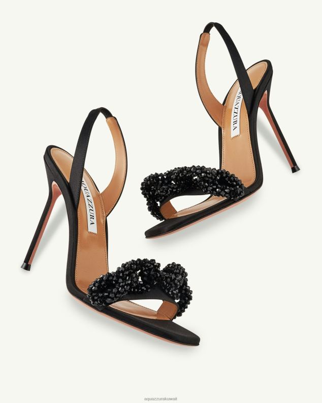 Aquazzura صندل سلسلة الحب 105 أسود HNZRT41