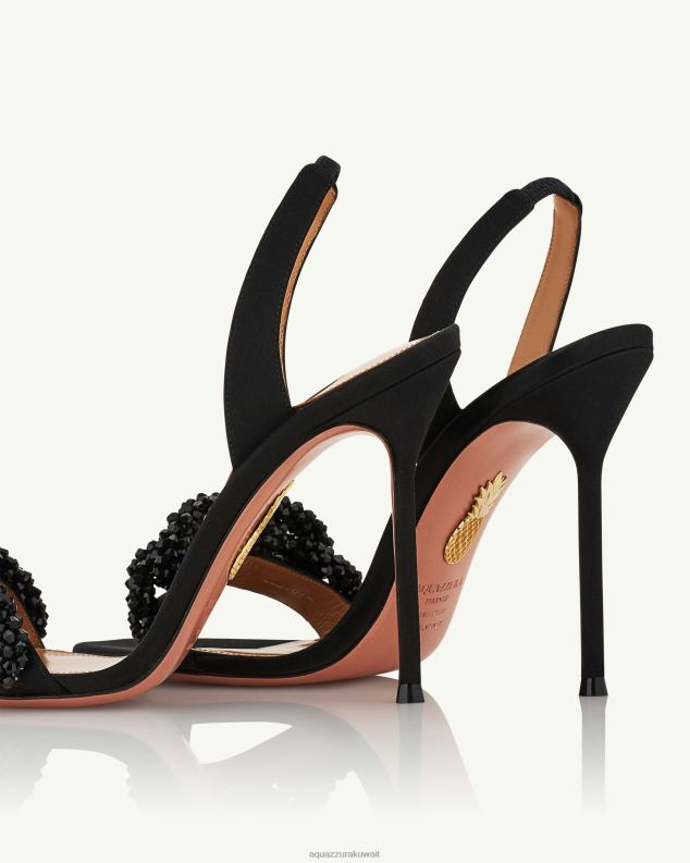 Aquazzura صندل سلسلة الحب 105 أسود HNZRT41