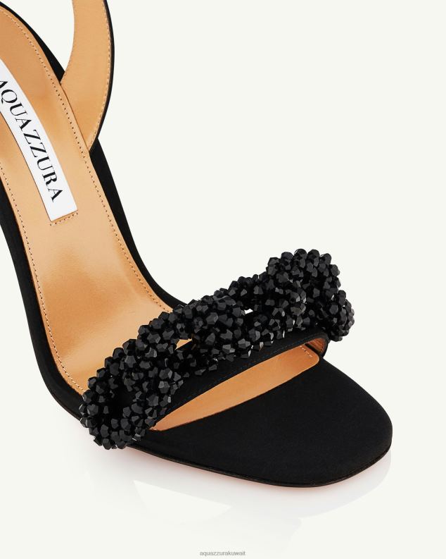 Aquazzura صندل سلسلة الحب 105 أسود HNZRT41