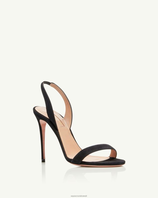 Aquazzura صندل عاري جدا 105 أسود HNZRT43