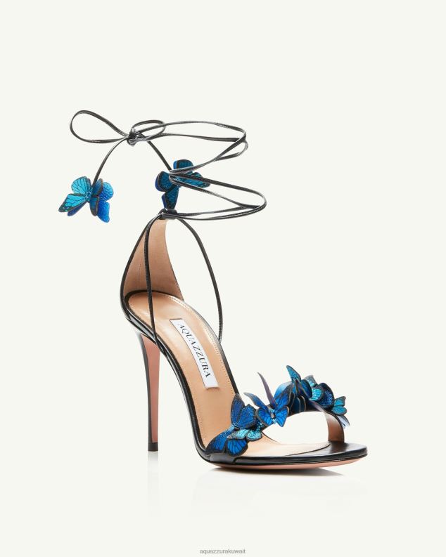 Aquazzura صندل بابيلون 105 أسود HNZRT54