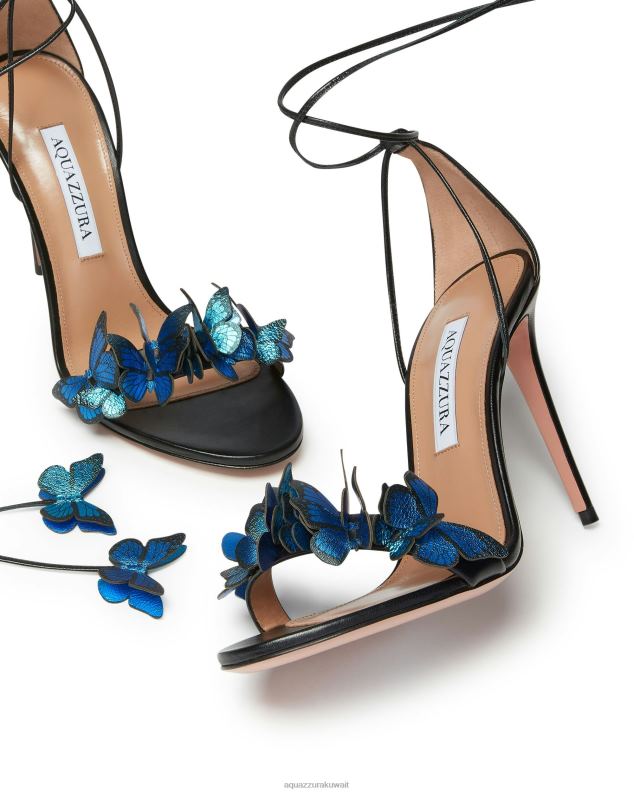 Aquazzura صندل بابيلون 105 أسود HNZRT54