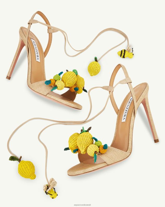 Aquazzura صندل الحمضيات 105 اللون البيج HNZRT64