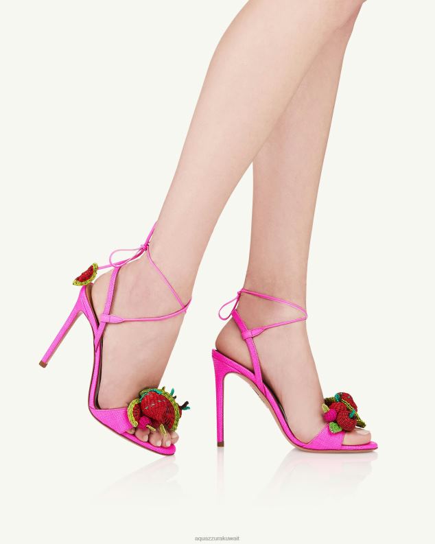 Aquazzura صندل الفراولة 105 ضارب الى الحمرة HNZRT65