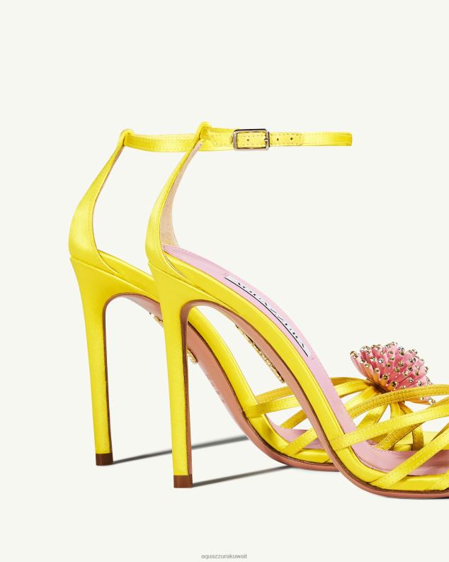 Aquazzura صندل شقائق النعمان 105 أصفر HNZRT66